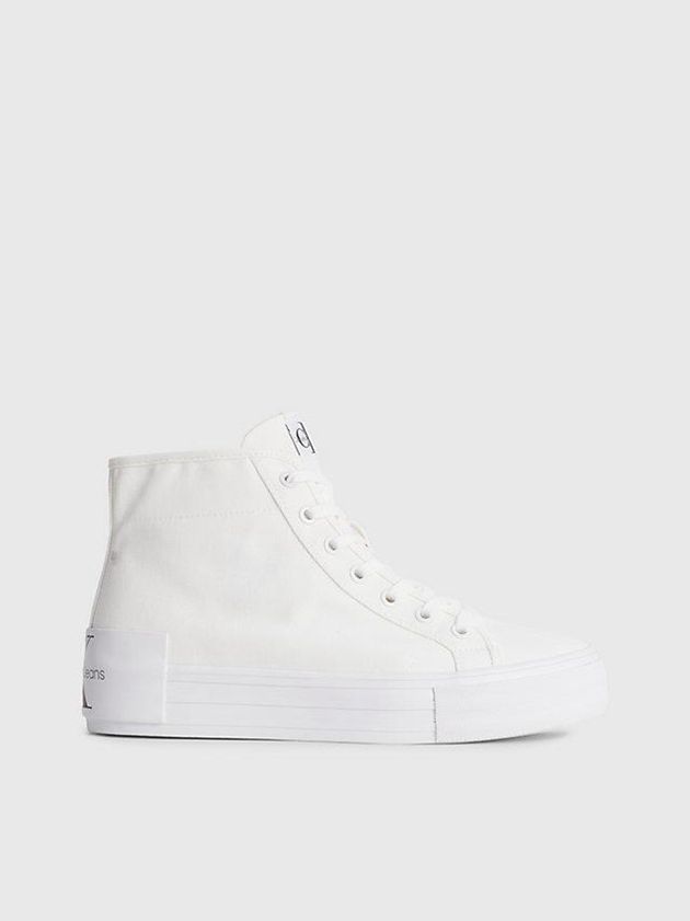 Calvin Klein USA Recycled High-Top Platform Womens Sneakers White 7640813-QC